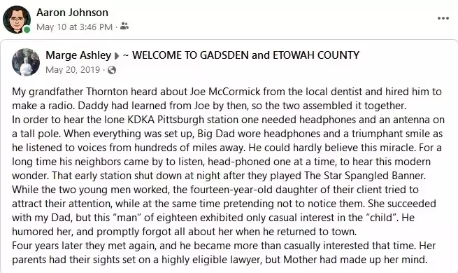 Marge Ashley's testimonial about Joe McCormack